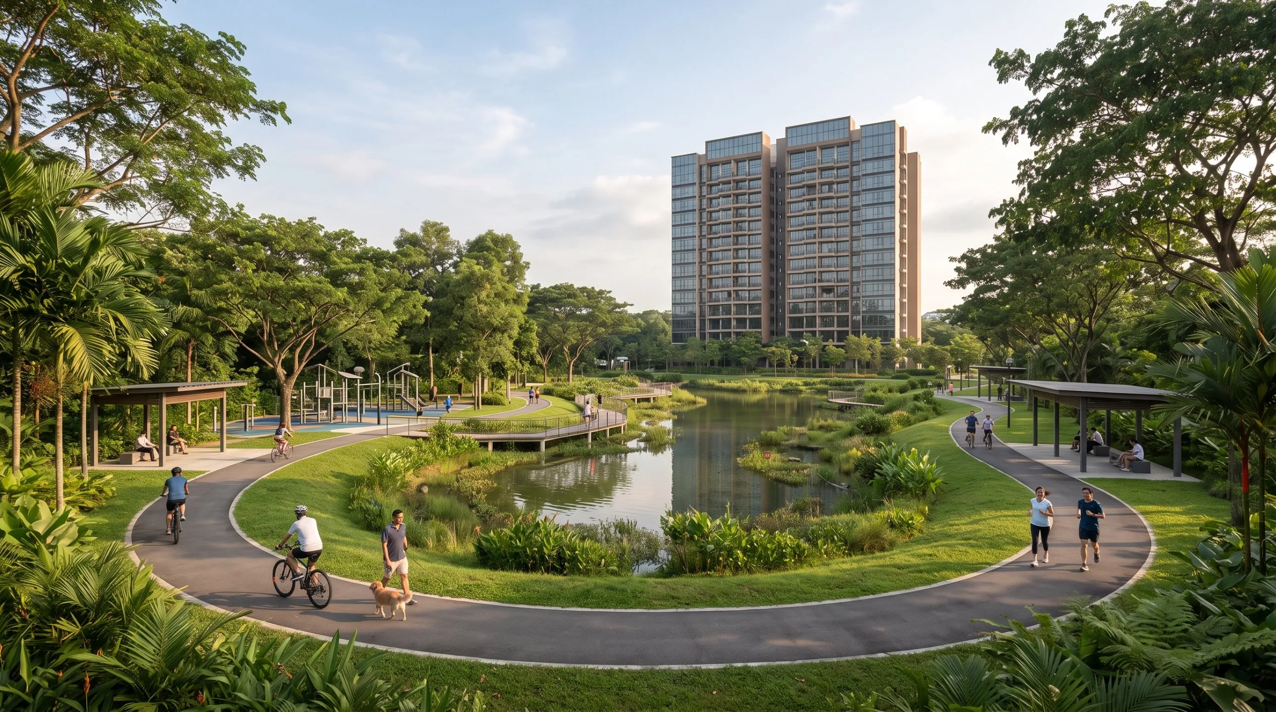 North Parc Central seen from a Yishun park connector, artist's impression, for illustration only
